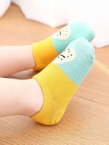 5雙兒童卡通水果圖案可愛船襪適合春天和夏天 - 彩色 - 查看 5