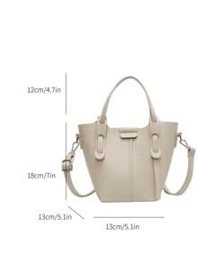 Minimalist Bucket Bag Double Handle With Inner Pouch