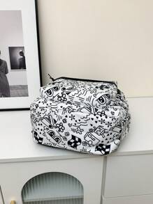 22L Không thấm nước Đồ họa Hoạt hình Ba lô máy tính xách tay Trung bình Dây kéo Sẵn sàng - màu đen - Xem 6