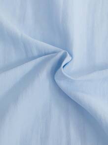 BizChic 前紐扣下擺打結襯衫 - 淺藍色 - 查看 5