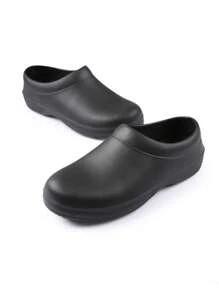 時尚洞洞鞋適用於極簡風格工作木屐 - 黑色 - 查看 3