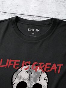 Áo thun & Áo lót Nam Slogan Lễ Các Thánh Giải trí - màu đen - Xem 3