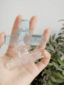 1入組透明活頁夾簡單多用途活頁夾、學校、固定文件 - 淺藍色 - 查看 3