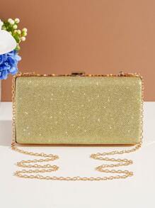 Túi xách Vincy Glitter Túi vuông nhỏ đính đá trang trí quyến rũ cho bữa tiệc, ví cô dâu hoàn hảo cho đám cưới, vũ hội & sự kiện tiệc tùng - Vàng - Xem 8