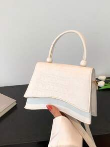 Mini Novelty Bag Crocodile Embossed White Flap For Daily - White - View 1