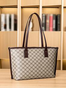 CORALDAISY 時尚滿版圖案大容量單肩托特包 - 彩色 - 查看 2