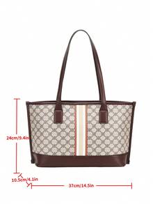 CORALDAISY 時尚滿版圖案大容量單肩托特包 - 彩色 - 查看 4