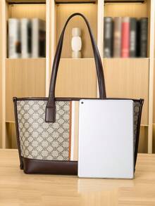 CORALDAISY 時尚滿版圖案大容量單肩托特包 - 彩色 - 查看 5