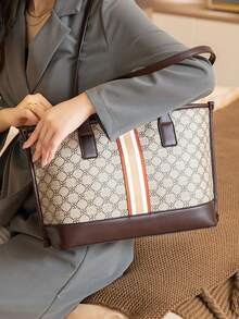 CORALDAISY 時尚滿版圖案大容量單肩托特包 - 彩色 - 查看 6