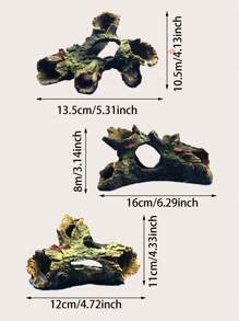 1 đồ trang trí hình gỗ cho bể cá để trang trí - màu nâu - Xem 2