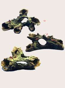 1 đồ trang trí hình gỗ cho bể cá để trang trí - màu nâu - Xem 5