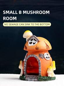 1個貝殼蘑菇屋水族箱裝飾品 - 彩色 - 查看 3