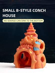 1個貝殼蘑菇屋水族箱裝飾品 - 彩色 - 查看 6