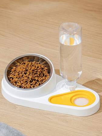 1入組帶水壺寵物碗適用於大中小體型狗狗貓咪適用於