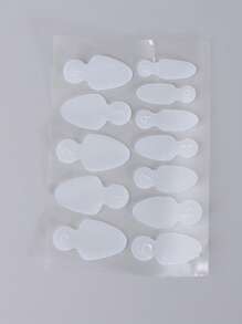 FULL BEAUTY 1片装双面美甲模具硅胶垫法式美甲可重复使用模具美甲延长工具，美甲用品，美甲工具，美甲艺术工具，返校季，美甲，美甲工具（适用于按压式美甲片） - 無色 - 查看 9