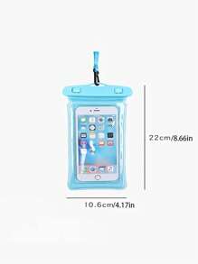 1个防水手机包，适用于户外游泳、水上乐园、漂流、沙滩等场合，防水手机包，PVC材质，泳池度假、海滩游轮必备运动包，运动健身旅行包，男女通用，旅行必备游泳包，防水游泳包 - 藍色 - 查看 2