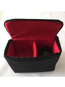 Contrast Piping Túi kỹ thuật số Túi đựng máy ảnh có tay cầm phía trên Màu đen Hộp đựng máy ảnh Tương thích với Sony Phụ kiện máy ảnh và ống kính Canon Nikon Tripod Essentials College Dorm Essentials - màu đen - Xem 4