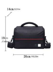 Contrast Piping Túi kỹ thuật số Túi đựng máy ảnh có tay cầm phía trên Màu đen Hộp đựng máy ảnh Tương thích với Sony Phụ kiện máy ảnh và ống kính Canon Nikon Tripod Essentials College Dorm Essentials - màu đen - Xem 6