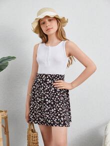 RueChic 青少年女孩碎花半身裙