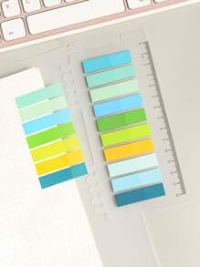 1pc 200-Sheet Pet Sticky Note For Students, Office, Labeling, Categorization - Multicolor - View 1