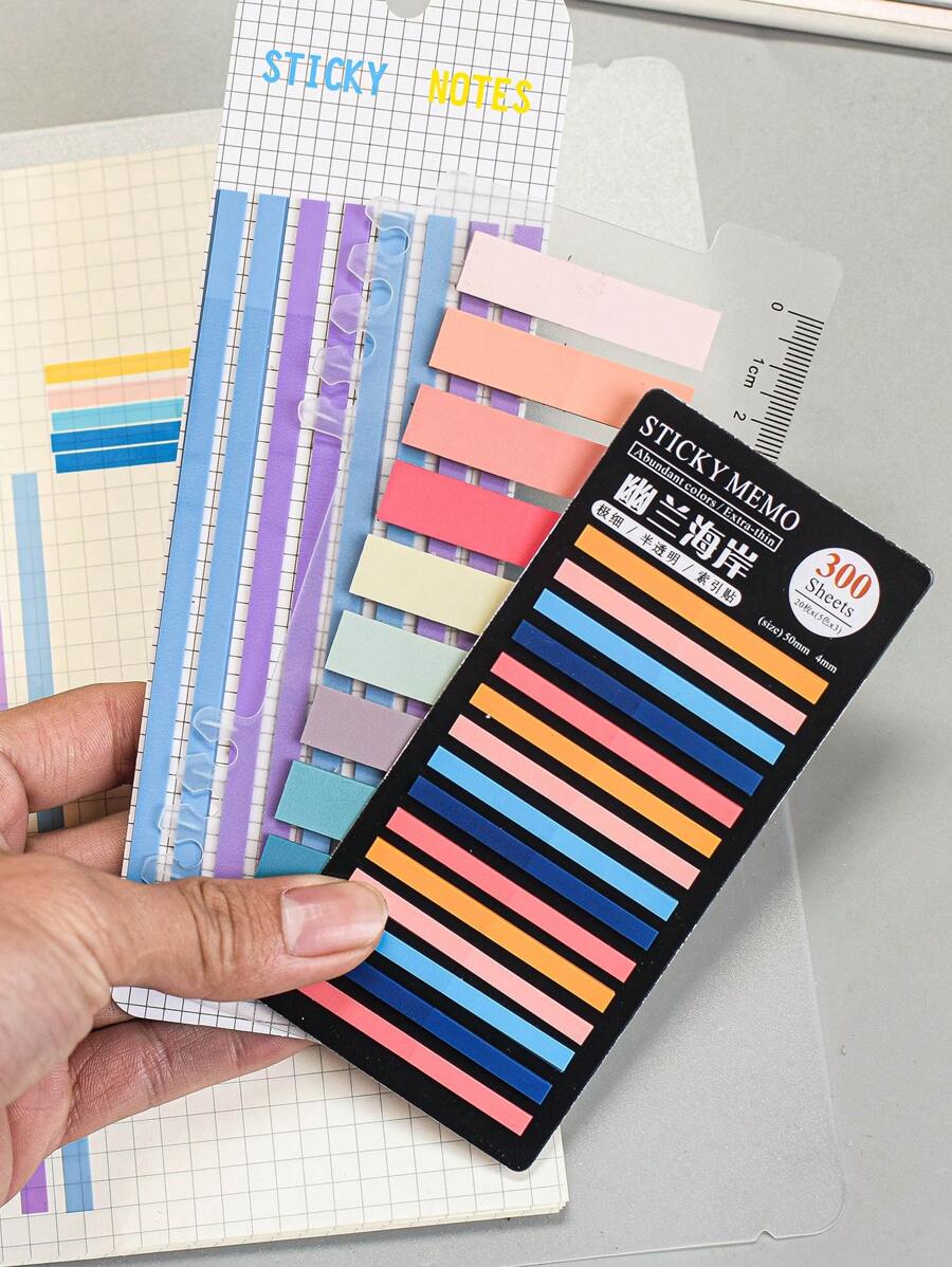 3pcs Mixed Color Index Sticky Note, Simple Multi-purpose Easy To Post ...