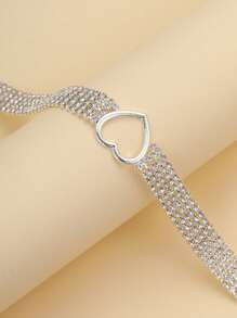 1 Dây Chuyền Choker Trái Tim Đính Đá Quyến Rũ Dành Cho Nữ Dự Tiệc - Bạc - Xem 5