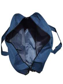 撞色旅行包雙把手時尚風格 - 藍色 - 查看 6