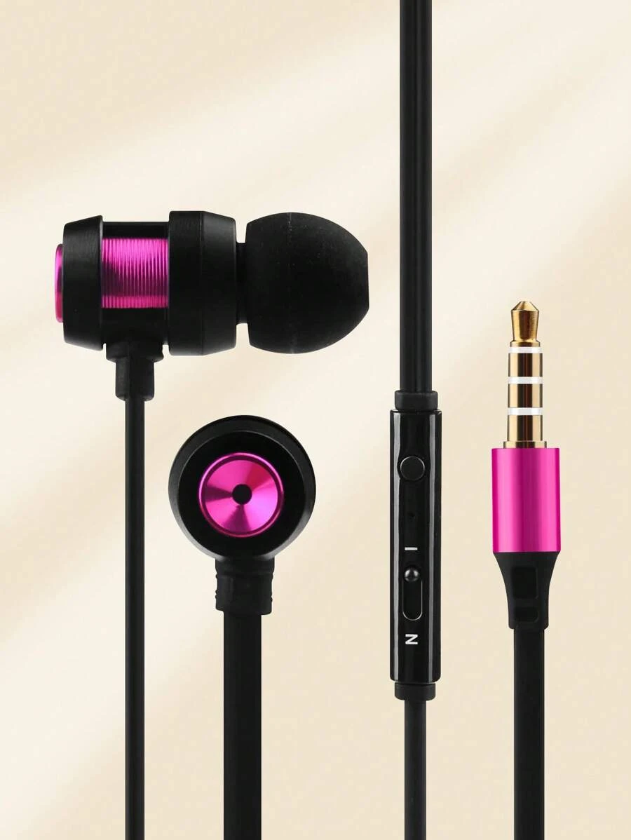 3.5mm Deep Bass Wired In-ear Headphone - Rose Gold - View 1