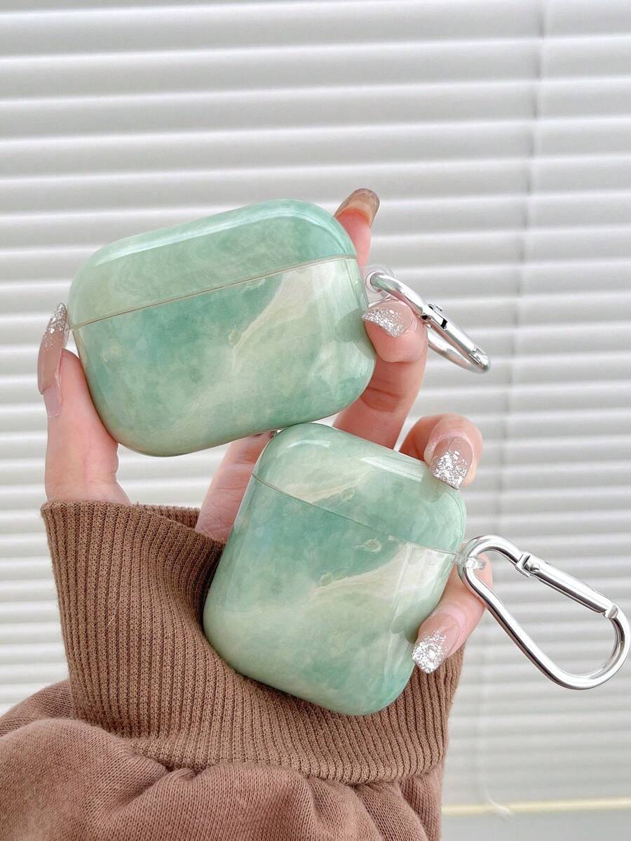 Soft Airpod Pro 3 Case With Pale Blue Marble Pattern, Minimalist Leopard Print 4 Protective Cover, Separate Protective Case For Airpods 2/3/Pro 2 Bluetooth Earphones - Multicolor - View 1