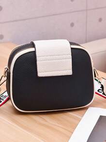 Geantă Dome Color Block Mică, Cu farmec pentru geantă