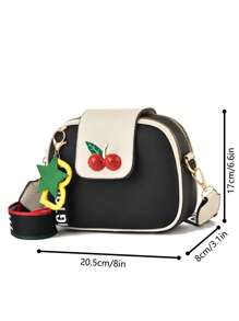 Geantă Dome Color Block Mică, Cu farmec pentru geantă