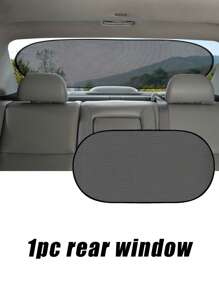 1 tấm che nắng cửa sổ phía sau ô tô, tấm che nắng ô tô - màu đen - Xem 1
