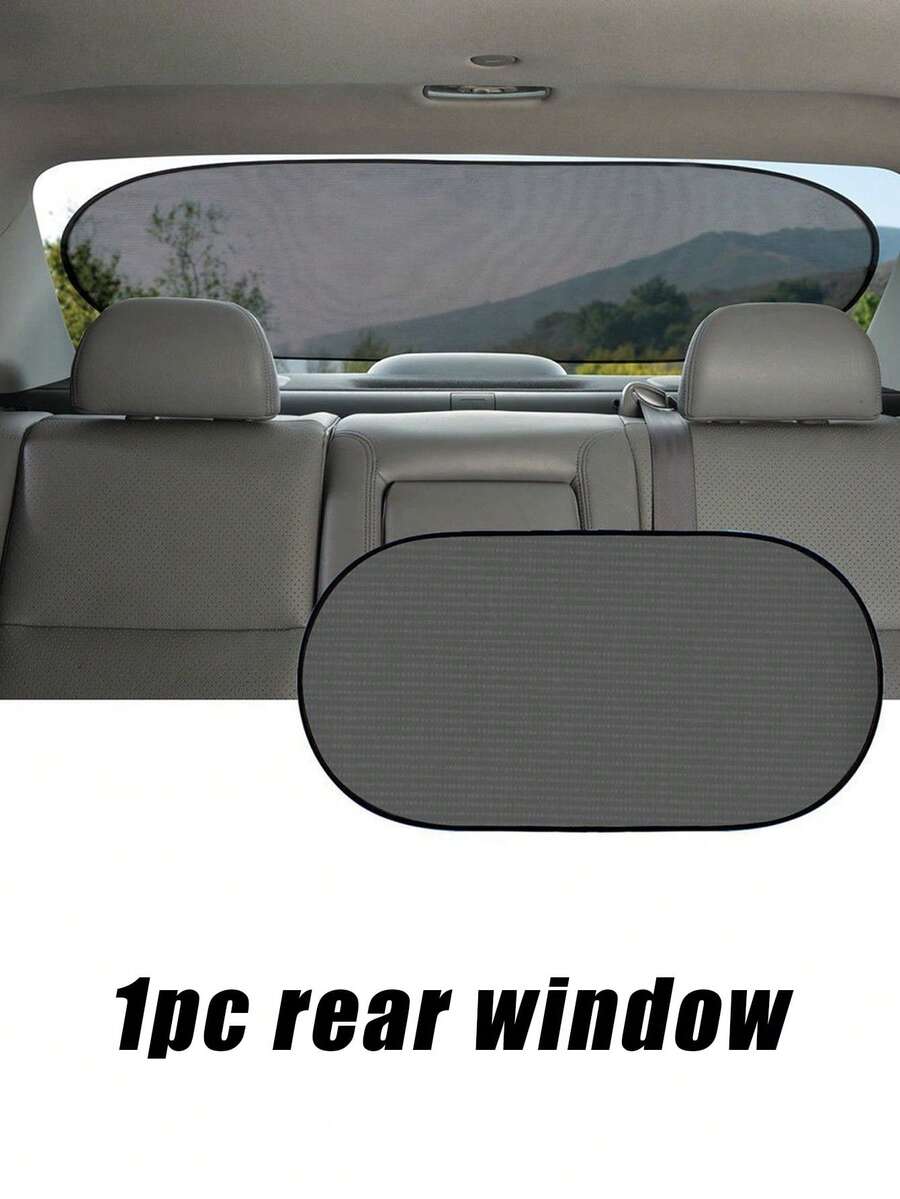 1 tấm che nắng cửa sổ phía sau ô tô, tấm che nắng ô tô - màu đen - Xem 1