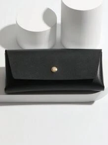 1pair Men Rivet Decor Round Frame Fashion Glasses For Daily Life - Black - View 3