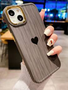 Heart Pattern Anti-fall Phone Case - Grey - View 1