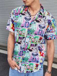 SWAVVY 1件寬鬆版型印花衬衫 - 彩色 - 查看 6