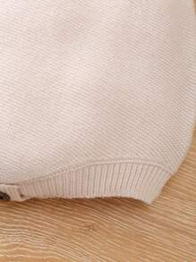 Baby Solid Overall Knit Bodysuit - Apricot - View 5