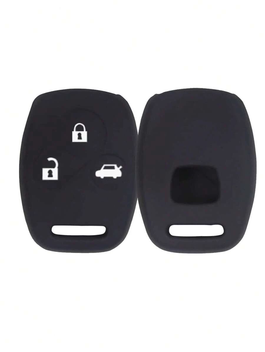 Vỏ chìa khóa ô tô bằng silicon Tương thích với Honda, Vỏ chìa khóa Fob - màu đen - Xem 1