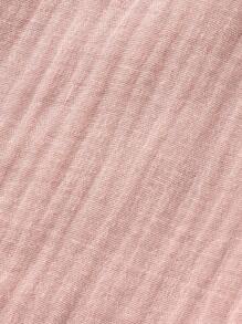 Toddler Girls' Double Layer Solid Coloured Breezy Drawstring Trousers - Pink - View 6