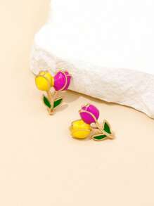 花耳釘 - 彩色 - 查看 2