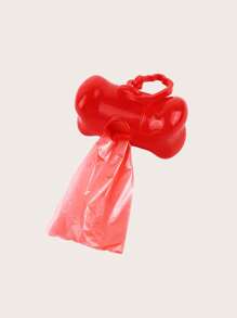 2pcs Bone Shaped Pet Poopbag Dispenser & Random Color Pet Poopbag Set For Dog And Cat For Outdoor - Multicolor - View 2