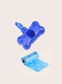 2pcs Bone Shaped Pet Poopbag Dispenser & Random Color Pet Poopbag Set For Dog And Cat For Outdoor - Multicolor - View 5