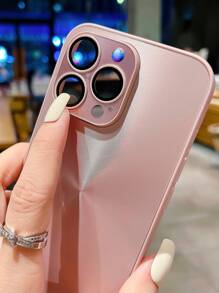 全新时尚 PC 硬壳激光 CD 光盘防刮手机壳保护套适用于 11/12/13/14/15/16/17 Pro Max - 玫瑰金 - 查看 3