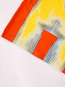 Body Heat Map Print Bodycon Dress - Yellow - View 3