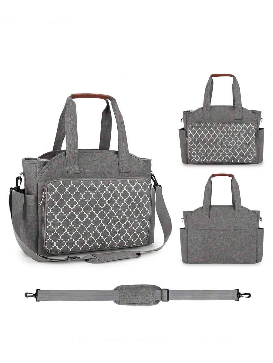 Crossbody Diaper Bag For Mommy - Grey - View 1