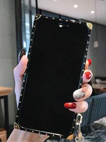 1 件红色闪光拼布手机壳，带挂绳，适用于 Apple 16、Galaxy、OPPO A38/A18/A78 5G/A98/A79 5G、Realme C53/C55、Redmi Note12 Pro+ 5G/Note13 Pro、Vivo Y36 5G。使用前请撕掉保护膜。 - 紅色 - 查看 3