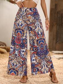 SHEIN VCAY Quần nữ Paisley Bộ lạc Boho - Nhiều màu - Xem 1