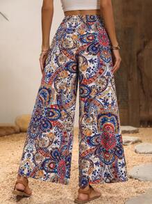 SHEIN VCAY Quần nữ Paisley Bộ lạc Boho - Nhiều màu - Xem 2