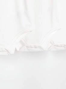 SHEIN Baby Girl 4pcs Solid Cami Bodysuit - White - View 4