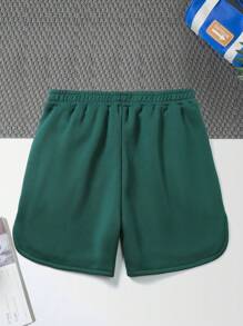 Manfinity Hypemode Quần Short Nam Túi màu trơn Giải trí - Màu xanh lá cây đậm - Xem 2
